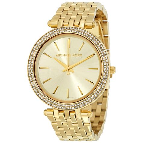 michael kors black and gold leather watch 2020|michael kors camille gold watch.